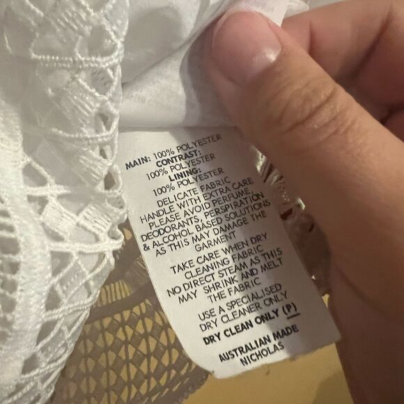 Nicholas white lattice cut out blouse 6 - Picture 7 of 9